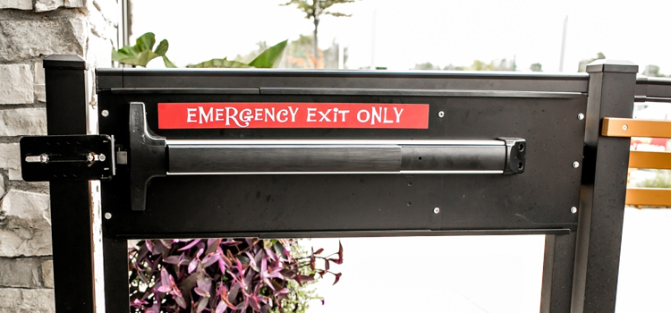 emergency push bar installation in Hayward